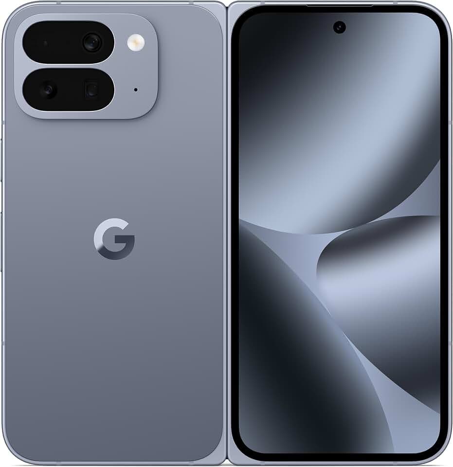 Google Pixel 10 Pro Fold – Android-Smartphone ohne SIM-Lock mit Gemini – Innovatives Dreifach-Rückkamerasystem – Über 24 Stunden Akkulaufzeit – Faltbares Display – Moonstone, 256GB