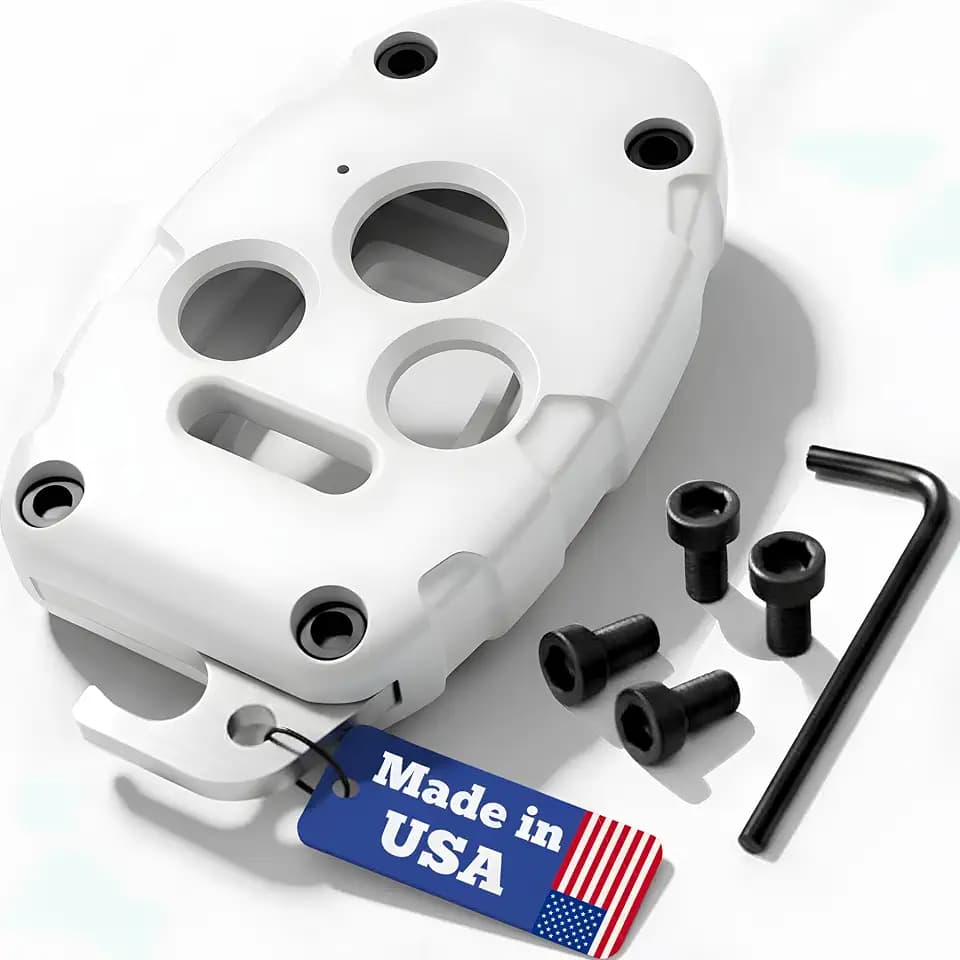 USA-Made for Honda Key Fob Shell | Crack-Resistant & Durable | Seamless Fit | Enhanced Longevity & Functionality | Integrated Bottle Opener | Easy DIY Installation (White, 4 Button)