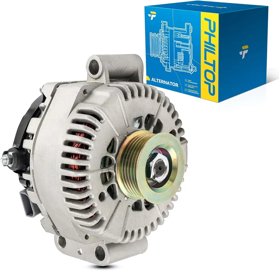 PHILTOP Alternator Compatible with 1997-2000 2002-2004 Explorer 4.0L 1996-2000 Explorer 5.0L, 1997-2004 Mountaineer 2001 Explorer 2005-2006 GT, 200 Amp Alternator Replace 7787NHO
