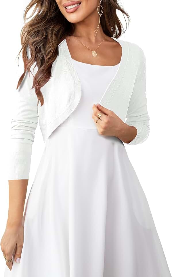 U.Vomade Women's Cropped Cardigan Bolero Shrug Sweater S-XL