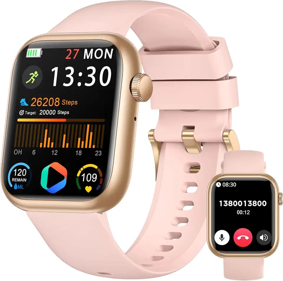 Smart Watch for Men Women(Answer/Make Call), 1.83" Fitness Watch with Heart Rate/Blood Pressure/Blood Oxygen, Pedometer, Sleep Tracker,120+ Sport Modes, IP68 Waterproof Fitness Tracker for Android iOS