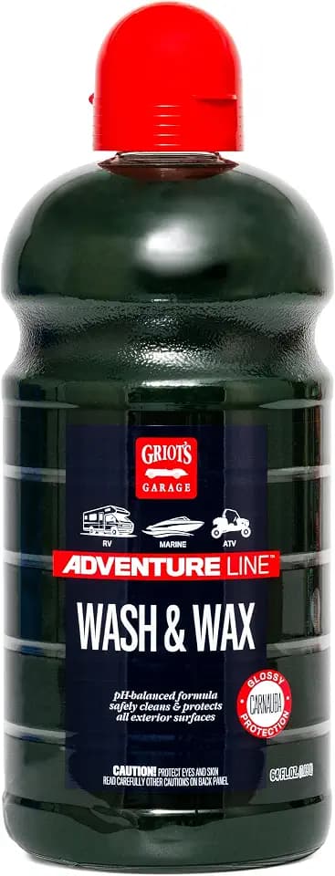 Griot's Garage Wash and Wax for RVs, Campers, Trailers, Boats, ATVs, UTVs, Motorcycles, Works on Paint, Chrome, Vinyl, Plastic, Rubber, Glass, and More, 10809, 64oz