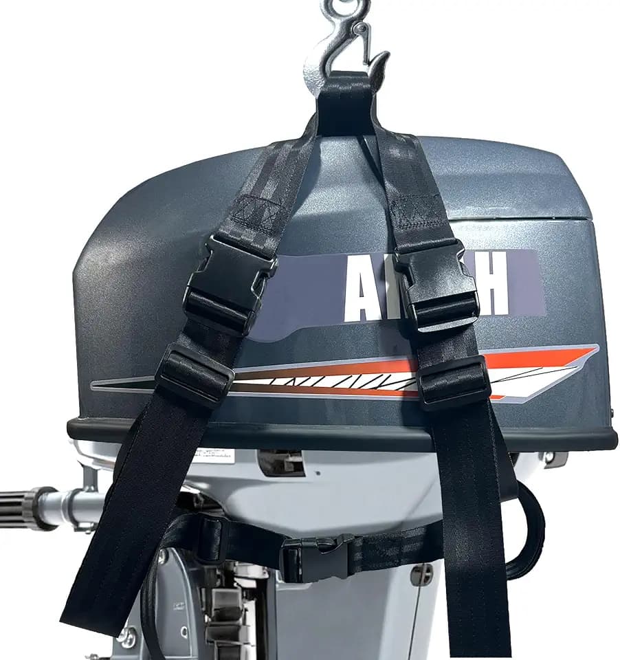 Outboard Motor Hoist Harness, Lift Strap for 2 HP to 30 HP Outboard Engines