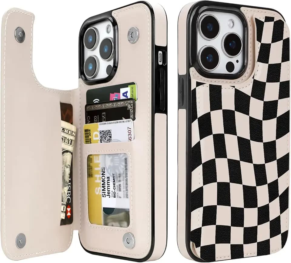 uCOLOR for iPhone 14 Pro Max Wallet Case with Card Holder