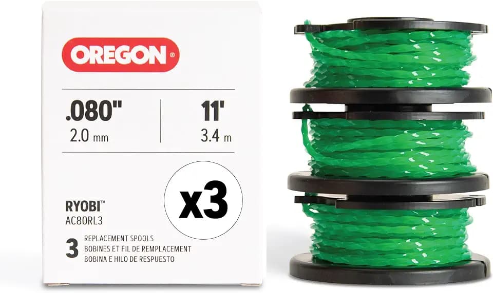 Oregon 3-Pack Replacement Spool & Trimmer Line for Ryobi