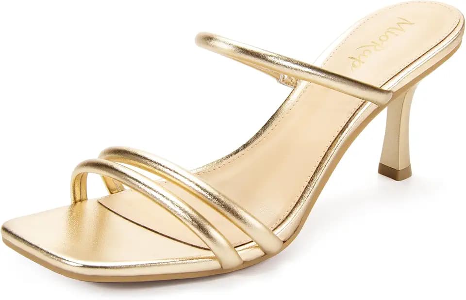 Heels for Women Square Open Toe Strappy Mules Women's Heeled Sandals Summer Dressy Comfort Sexy Shoes Weeding Party