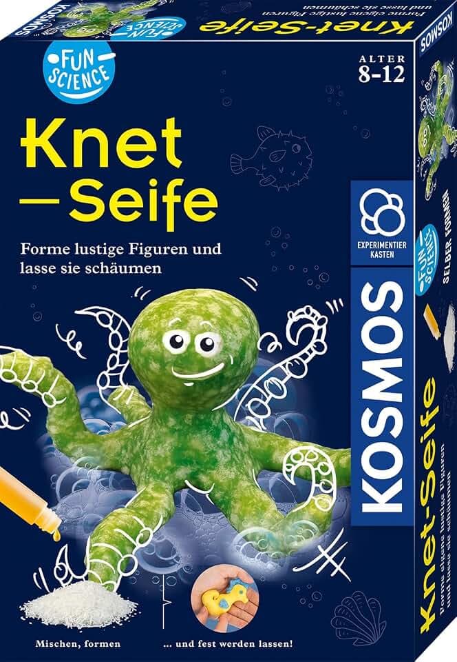 KOSMOS Fun Science Knet-Seife, Forme lustige Figuren und Lass sie schäumen