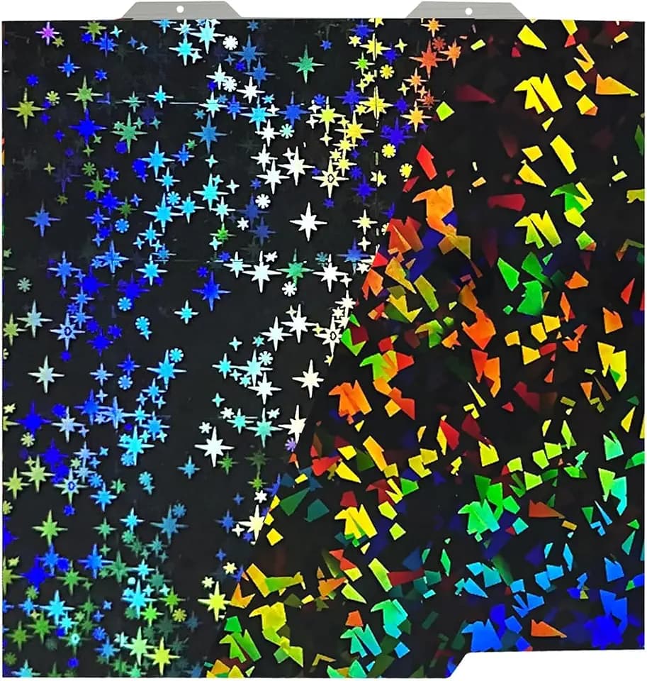 IdeaFormer 3D PEF PEY Build Plate for Bambu Lab A1 Mini, Rainbow Confetti PEY Galaxy Spring Steel Plate Double Sided Flexible Sheet 184x184mm
