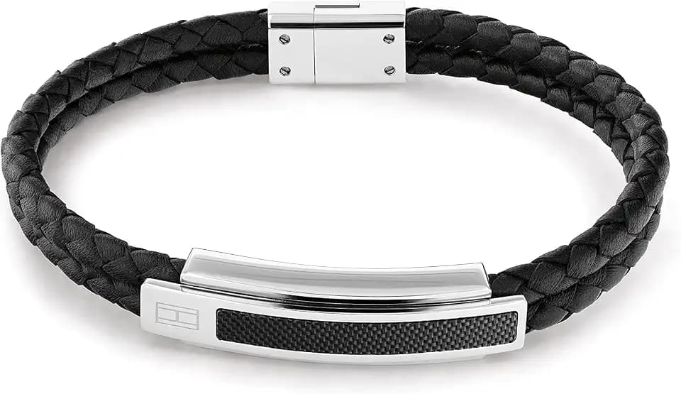 Tommy Hilfiger Jewelry Armband für Herren aus Leder Schwarze Farbe - 2790357