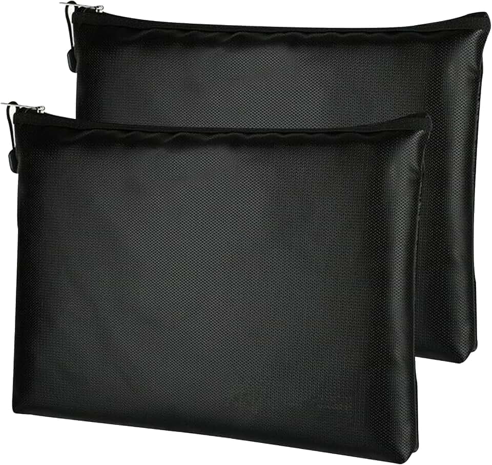 DBREAKS 2 Stk Feuerfeste für Dokumententasche 29 x 20 cm, Feuerfeste Tasche