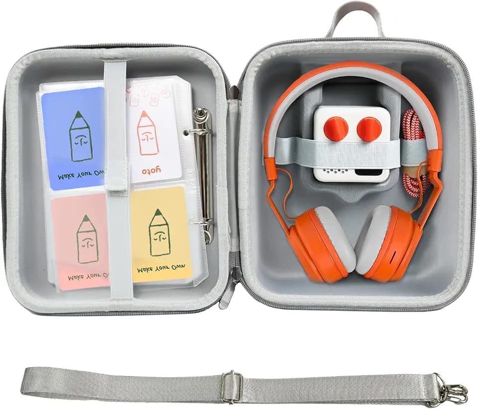 Hard Case Compatible with Yoto Mini Audio Music Player and Yoto Headphone, Travel Storage Case Holder for 80 Yoto Cards (Grey)