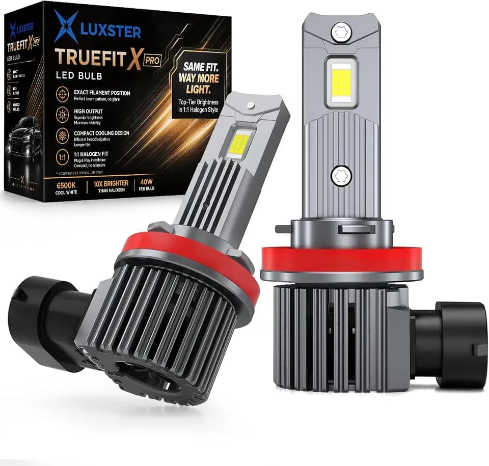 LUXSTER H11 H9 H8 TrueFit X Pro High Performance LED Bulbs (2 Pack)