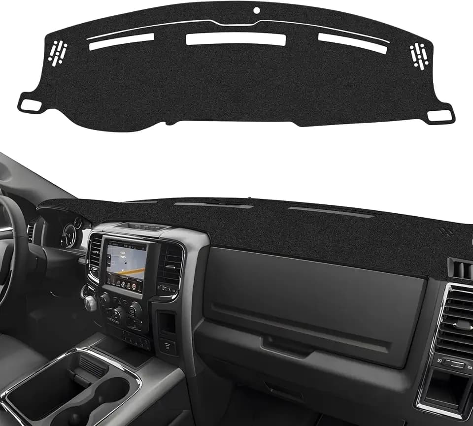 CARTIST Dash Cover for Dodge Ram 2009-2018 Without Hud Dashboard Cover Mat