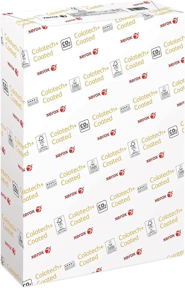 Xerox Colotech+ Silk, Farblaserpapier weiß, 130g/m², A4, beidseitig halbmatt gestrichen - Paket zu 500 Blatt, 003R91626