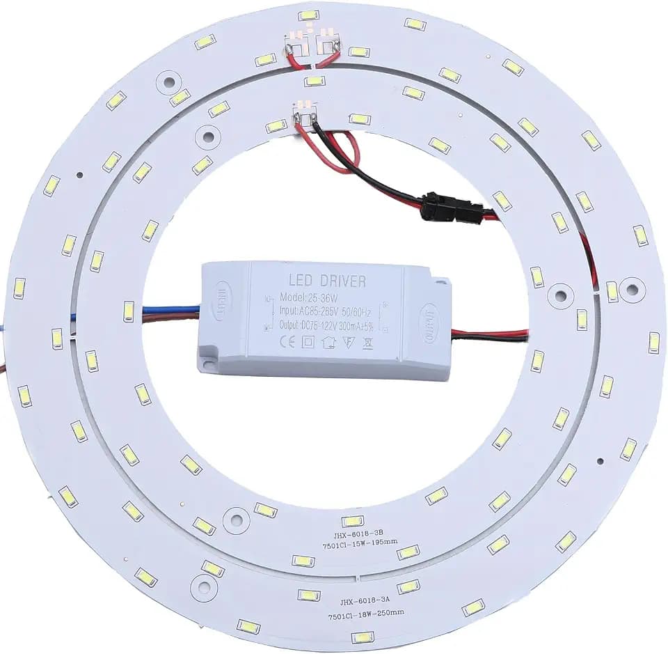 Ledy 33w 9.84 Inch 3630lm 5730 SMD Led Ceiling Light Fixtures Replacement Panel Retrofit Board Light Bulb Replace Incandescent Fluorescent Bulb Round Tube (White)