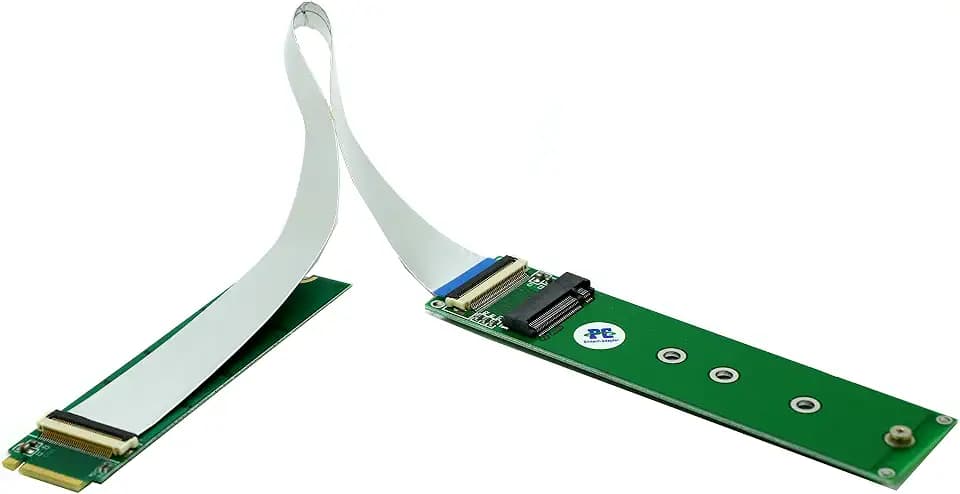 Sintech M.2 NVME Extender,NGFF M-Key PCIe SSD Extention Card with Anti-electromagnetic Foiled Cable 20CMS