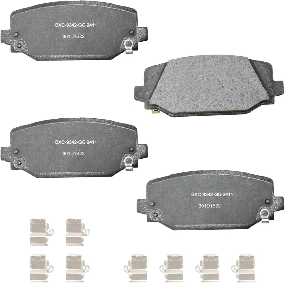 Bendix Premium SBC2411 Ceramic Rear Brake Pads for Jeep Grand Cherokee 2024-2023, Grand Cherokee L 2024-2021