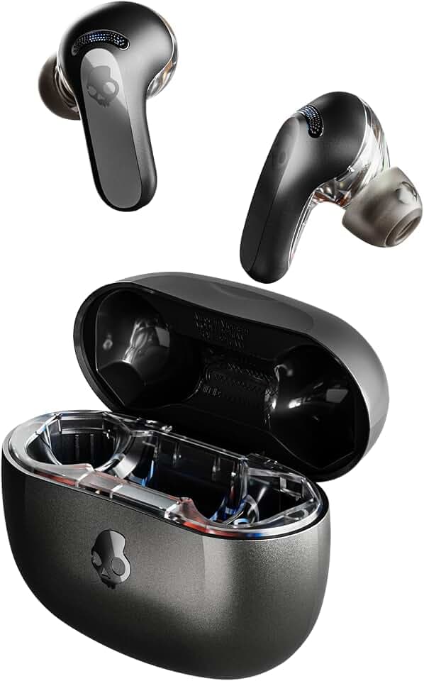 Skullcandy Rail ANC Active Noise Cancelling Wireless Earbuds - True Black