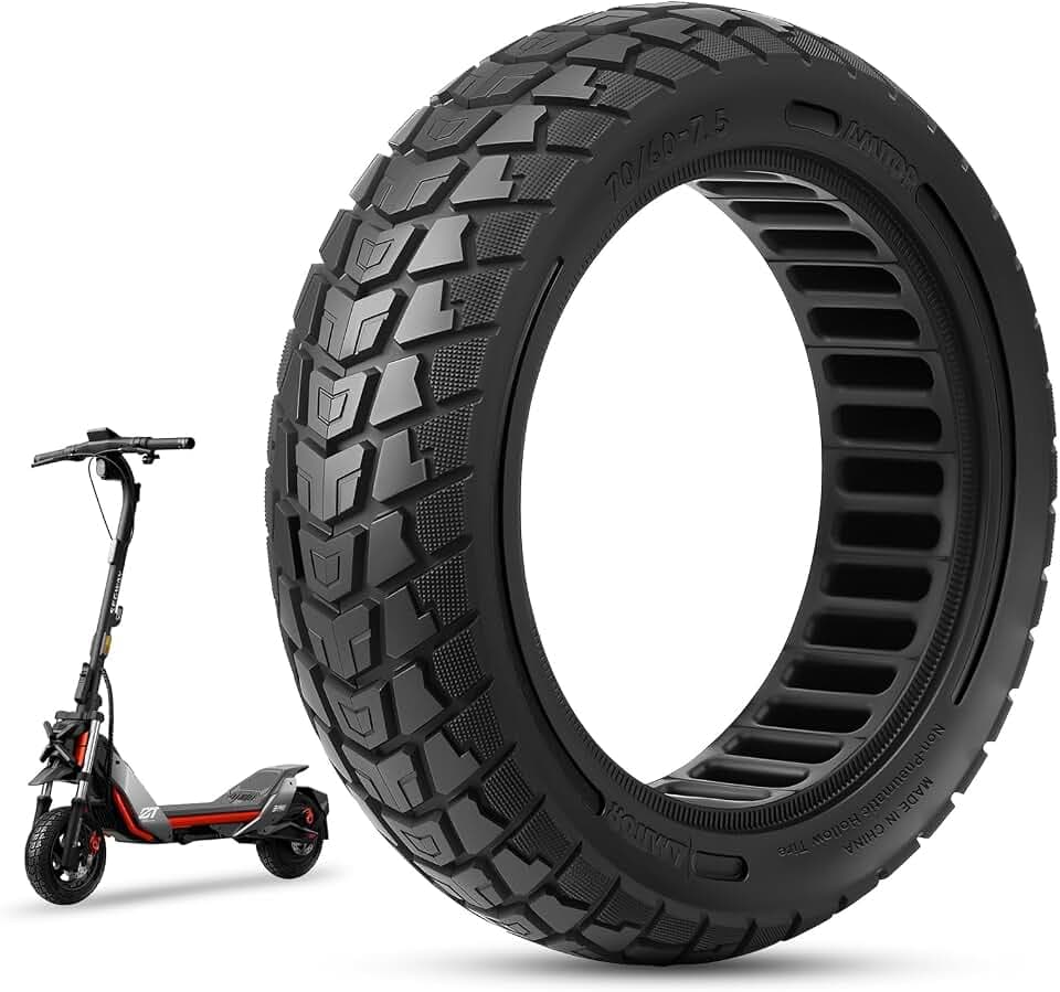 70/60-7.5 Reifen Vollgummi Offroad für Segway ZT3 Pro/Segway-Ninebot MAX G3 Reifen E Scooter Vollgummi 11 Zoll 70/60-7,5, Abriebfeste & Pannensichere, Wartungsfrei & Langlebig, Schwarz, 1PCS