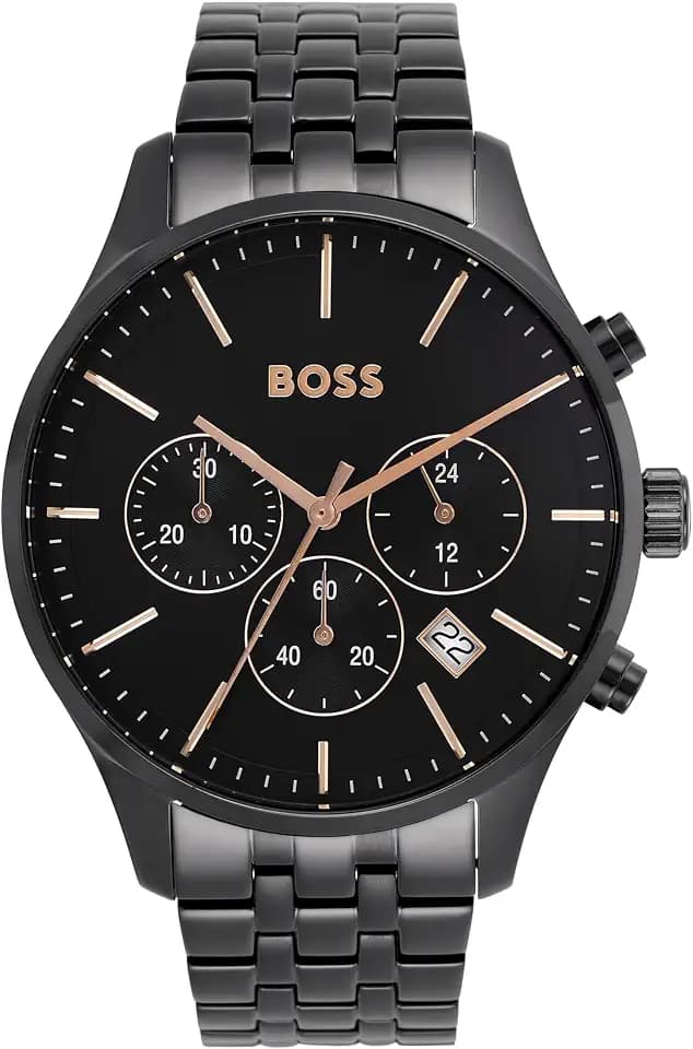 BOSS Chronographen-Quarzuhr für Herren Kollektion Avery mit Edelstahlarmband oder Lederband