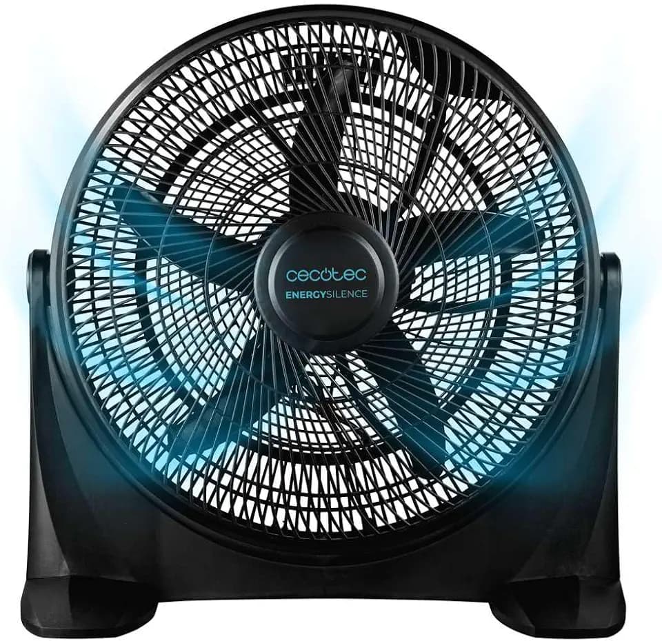 Cecotec Industrieller Bodenventilator EnergySilence 2000 FloorFlow, 90 W, Durchmesser 50 Zoll, 3 Geschwindigkeiten, 5 aerodynamische Flügel, einfache Bedienung und maximale Sicherheit)