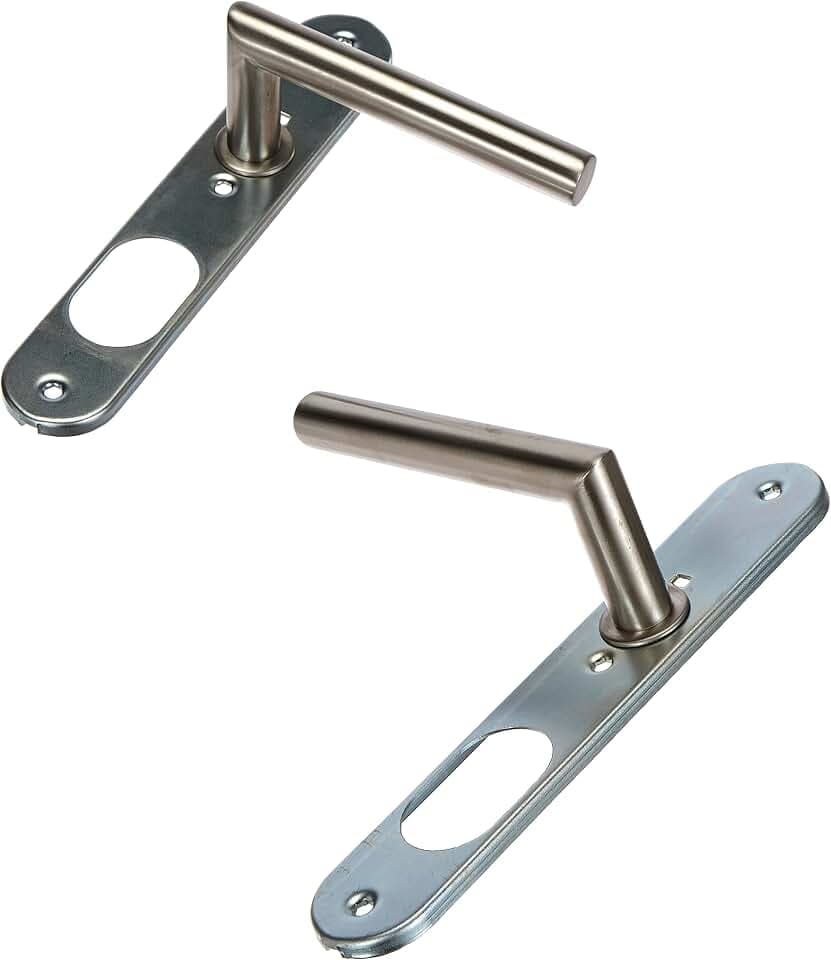Bricard Drückergarnitur-Set mit Griffen, Edelstahl, 666468