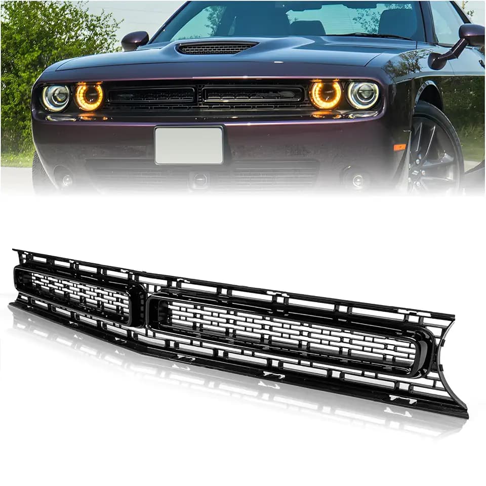 Front Upper Grille Fits for Dodge Challenger 15-23 Black