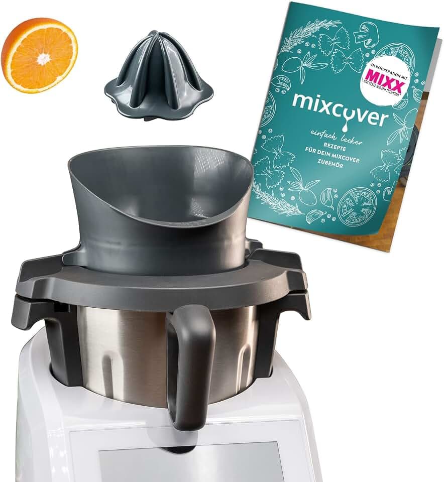 mixcover Saftpresse für Silvercrest Monsieur Cuisine Smart mit Ebook Rezeptheft - Entsafter Orangenpresse elektrisch Zitruspresse Dampfentsafter Orangenpresse entsafter Granatapfelpresse