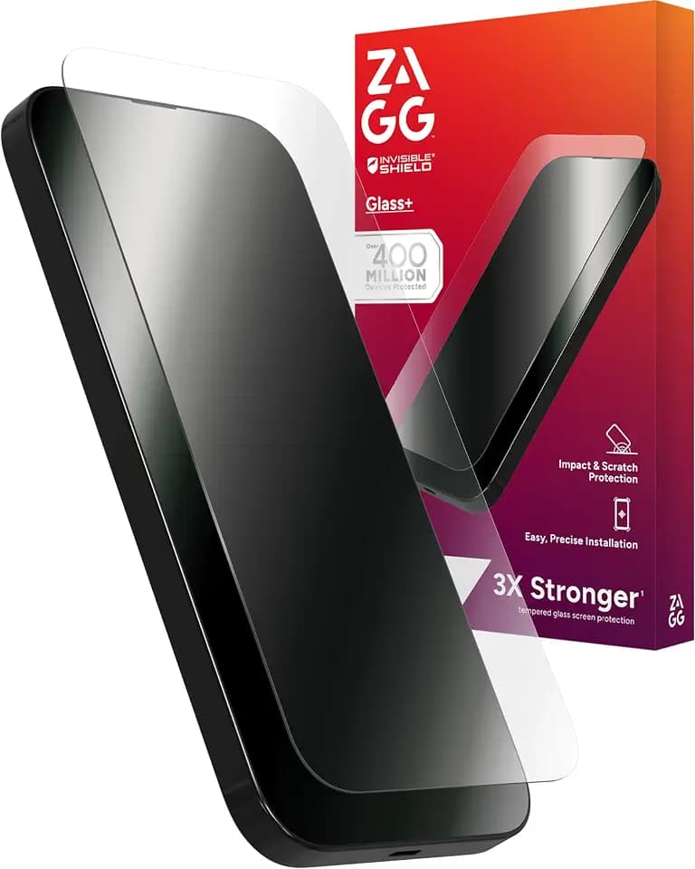 ZAGG Glass+ Screen Protector for iPhone 16 Plus / 15 Plus