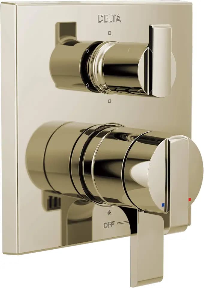 Delta Faucet Ara 17 Series 6-Setting Integrated Diverter Valve Trim Kit, Polished Nickel Diverter Valve Trim Kit, Shower Trim Kit, Polished Nickel T27967-PN (Valve Not Included)