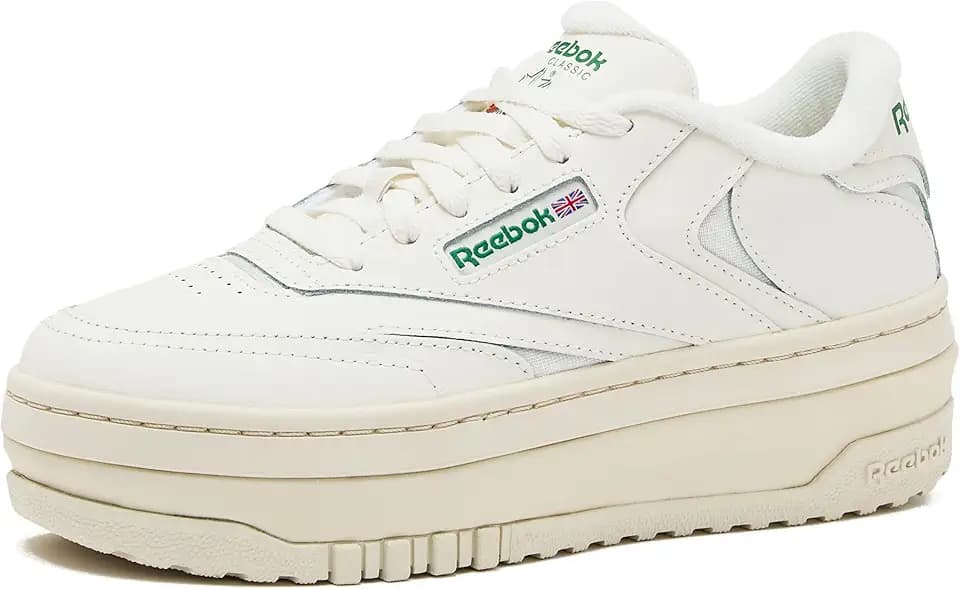 Reebok Club C Extra Platform Sneakers for Women - White Casual Tennis Women's Fashion Sneakers - Womens Shoes Size 5 to 11