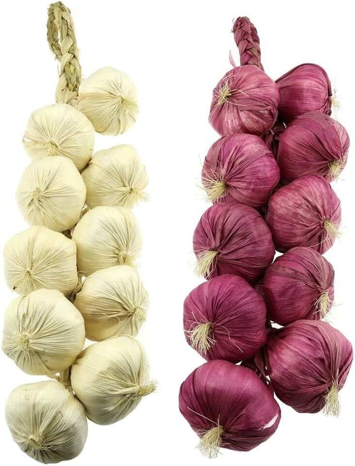 Gresorth 2 Pcs Artificial Onion String Fake Vegetable Garlic Decoration