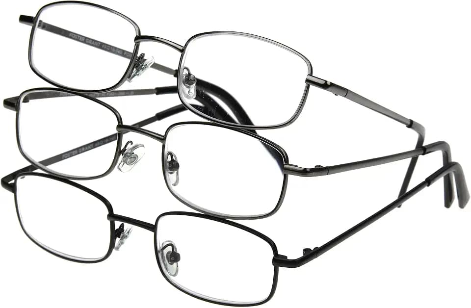 Foster Grant mens Council Rectangular Reading Glasses