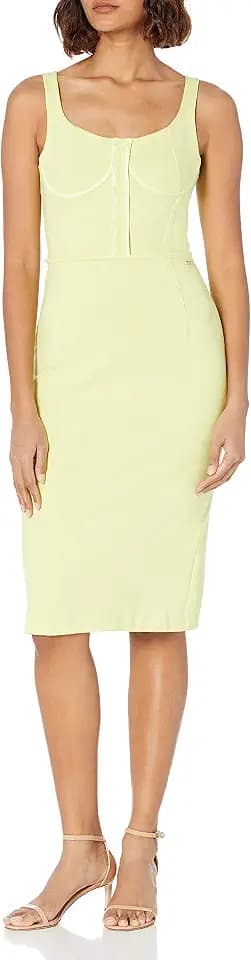 Armani Exchange Women's Sleeveless Fitted Jersey Knee Length Dress