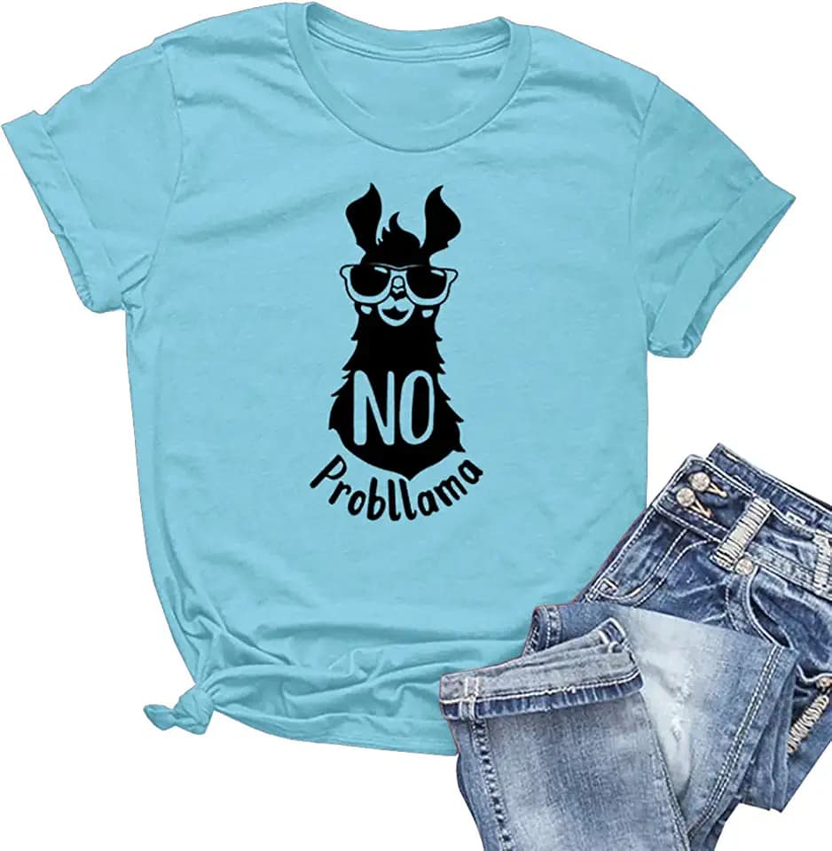 NIUBIA Women's T Shirts Summer Tops Cat Graphic Shirts Casual Thankful Tees