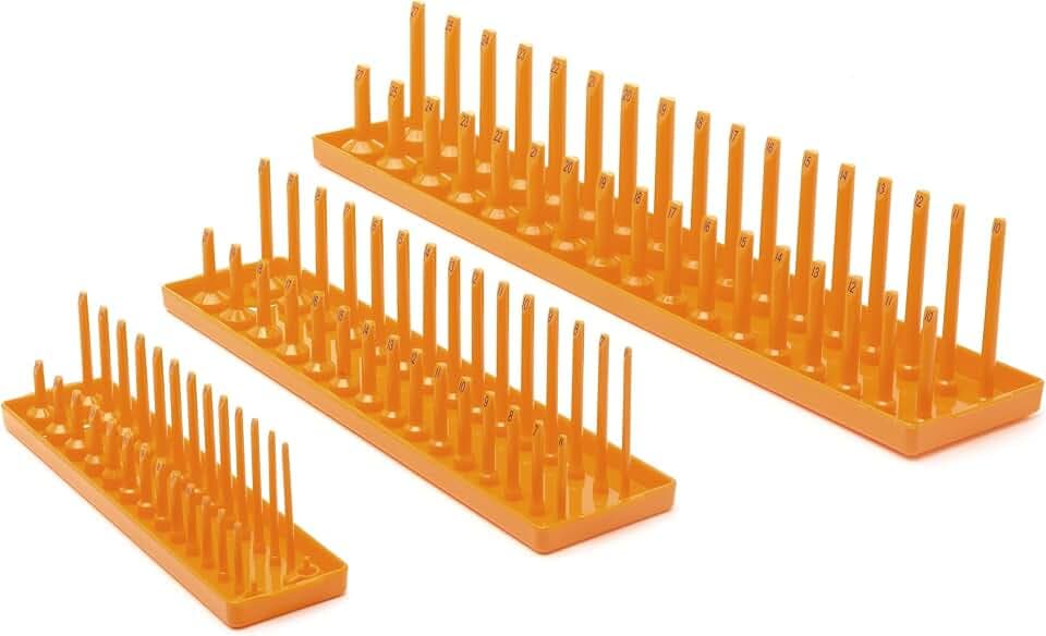 GEARWRENCH 3 Pc 1/4", 3/8" & 1/2" Dr Metric Socket Storage Tray Set | 83119