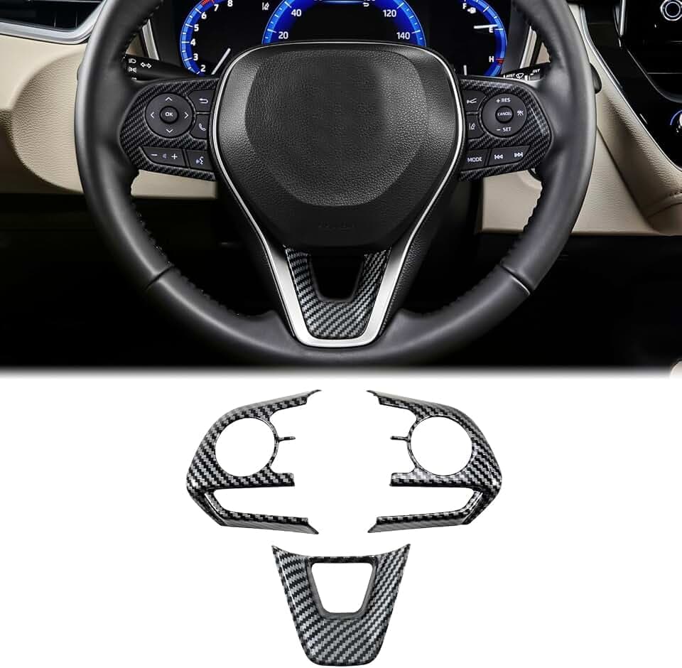 Carbon Fiber Steering Wheel Cover for 2020–2026 Toyota Corolla Sedan