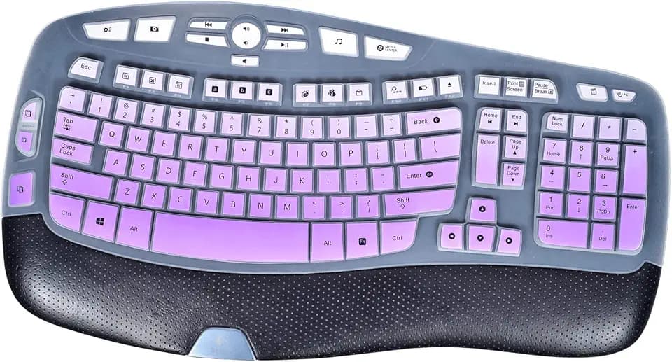 Logitech Keyboard Cover Skin Protector, MK550, MK570, Ombre Purple