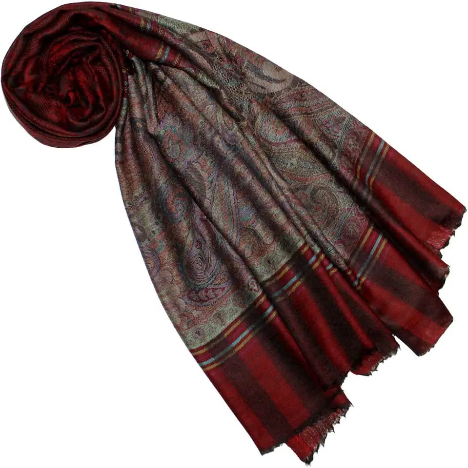 Lorenzo Cana Pashmina Schal Schaltuch 100% Kaschmir Kaschmirschal Kaschmirtuch Damenschal gewebt mehrfarbig
