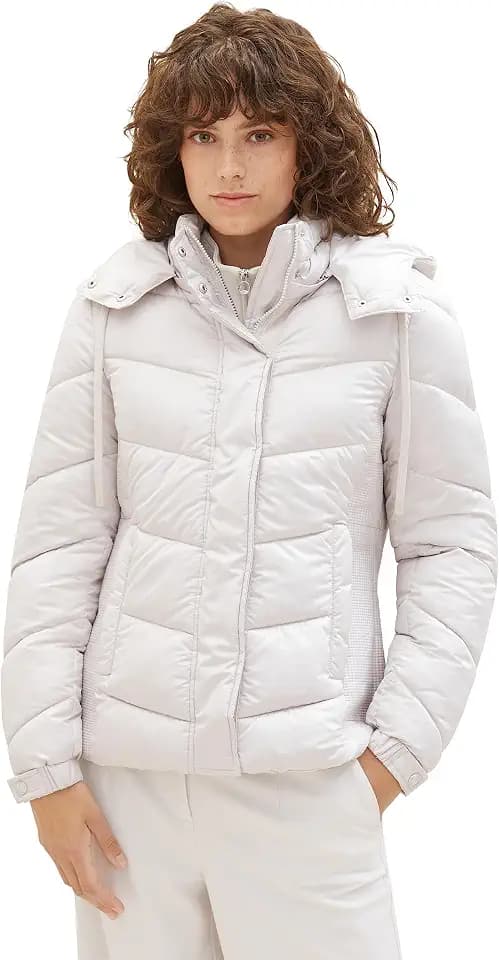 TOM TAILOR Damen 1037565 Steppjacke mit abnehmbarer Kapuze (1er Pack)