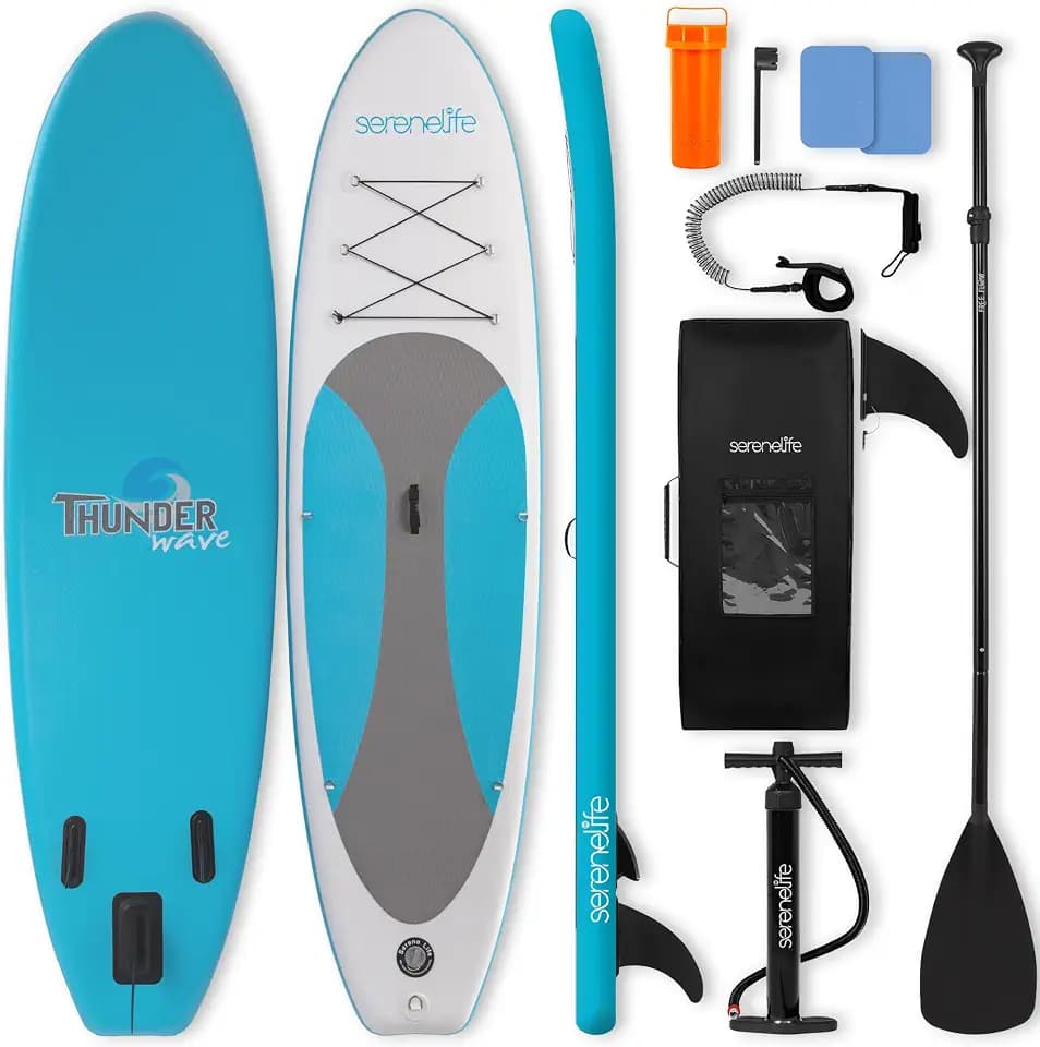SereneLife Aufblasbares SUP Stand Up Paddle Board