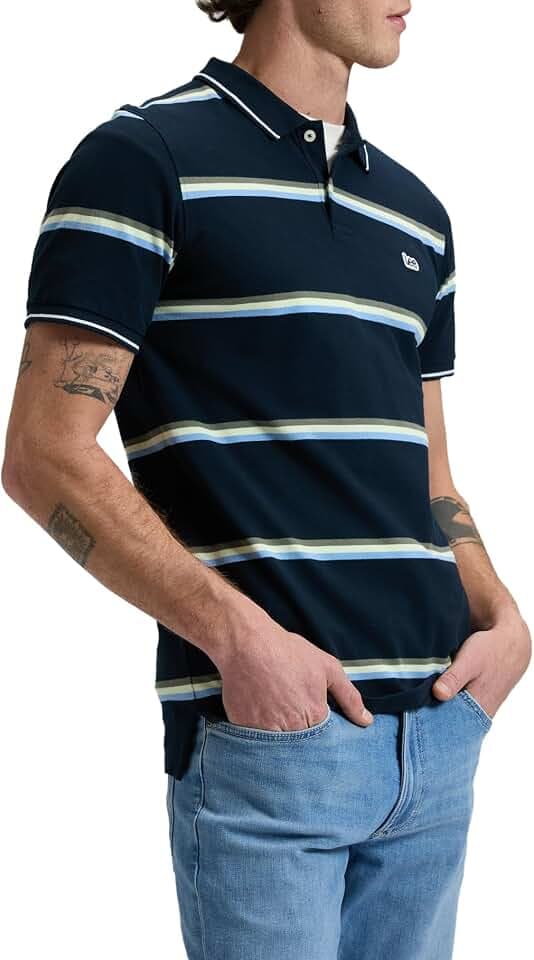 LEE - Poloshirt Herren - Regular Fit - Pique Polo - Helles Eisrosa