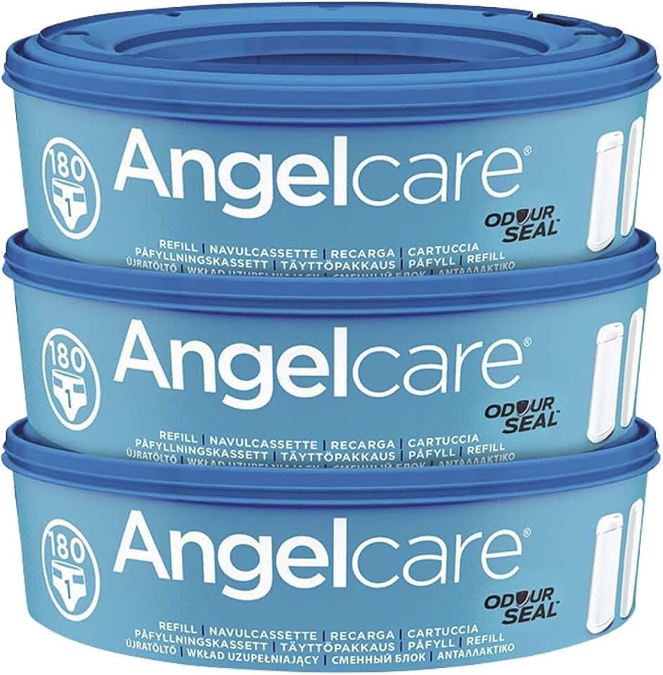 Angelcare Nachfüllkassetten für Windeleimer Comfort Plus, 3er-Pack - Original Angelcare Nachfüllkassetten für geruchsfreie Entsorgung von Windeln, Geeignet Für Angelcare Comfort Plus