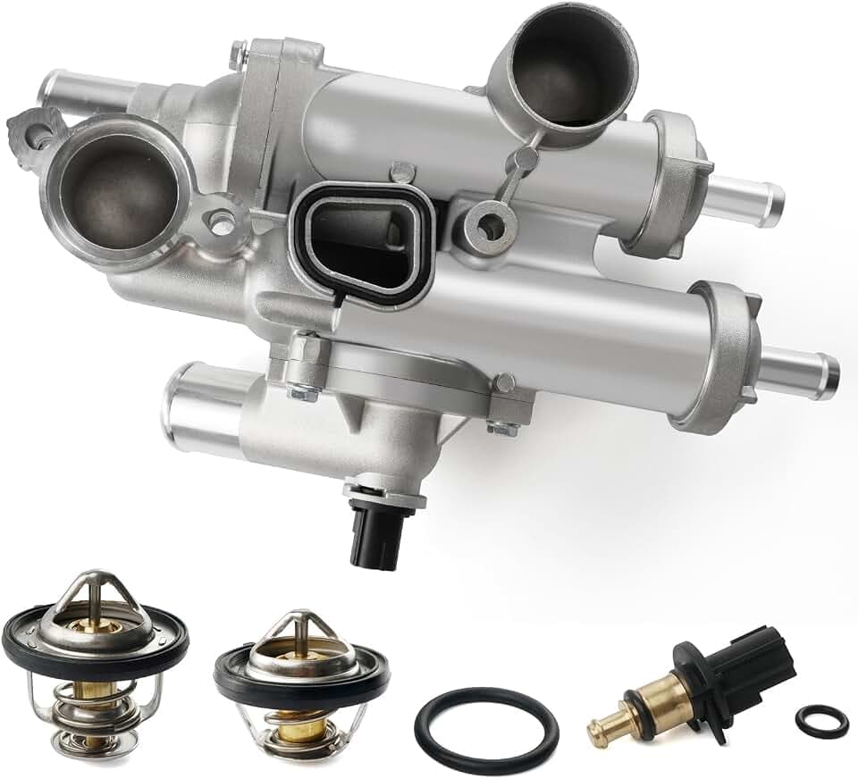 Upgraded Aluminum Thermostat Housing Compatible with Dodge Avenger 2008-2014, Journey 2009-2020, Chrysler 200 2011-2014, Jeep Compass/Patriot 2007-2017, Caliber 2007-2012, 2.0L/2.4L Replace 68003582AB