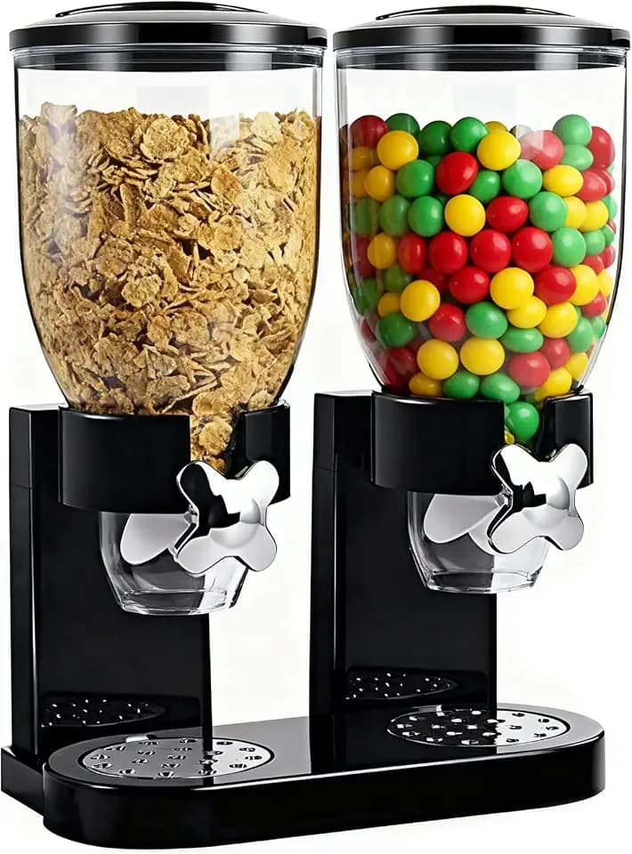 Cereal Dispenser 2L, Luftdichter Müslispender für die Organisation des Küchenvorratsraums, Müslispender 2er Set Luftdichte Behälter für Müsli, Reis, Körner, Süßigkeiten, Kaffebohnen