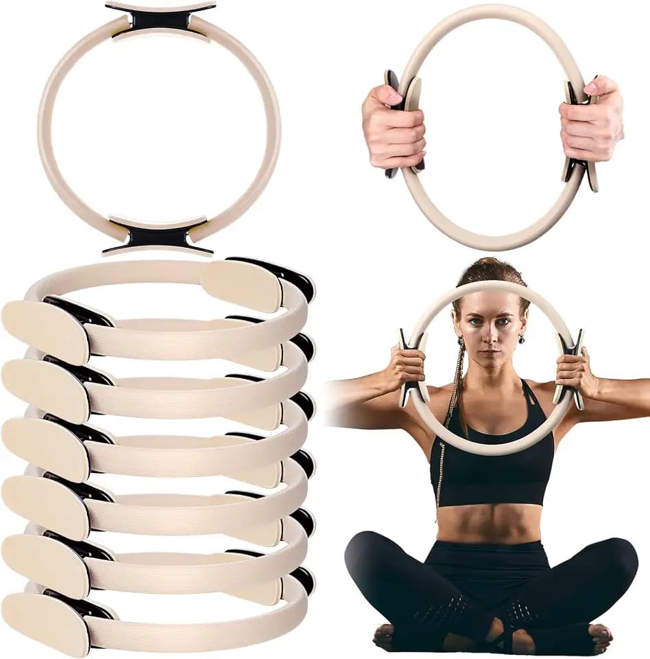 Syhood Pilates Ring 11. 81 Inch Pilates Circle Yoga Ring Magic Lightweight Flexible Workout Equipment for Fitness Physical Therapy Resistance Exercise Arms Legs