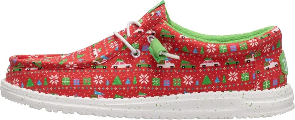HEYDUDE Men's Wally Holiday Slip On Loafers | Lightweight Easy On Shoe
