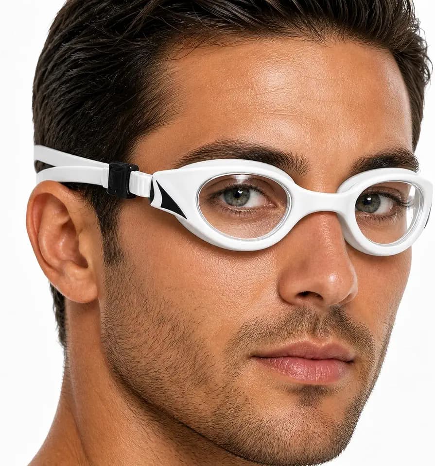 Swim Goggles for Adult, Clear No Leak Anti fog UV Swimming Goggles, Wide View Pool Goggles for Men Women