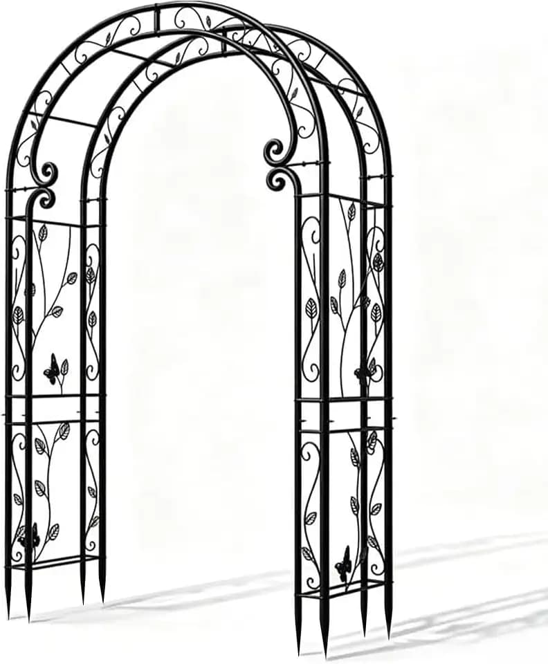 Sturdy Metal Garden Arch with Rust-Resistant Finish,Garden Abor-88 H*51" L