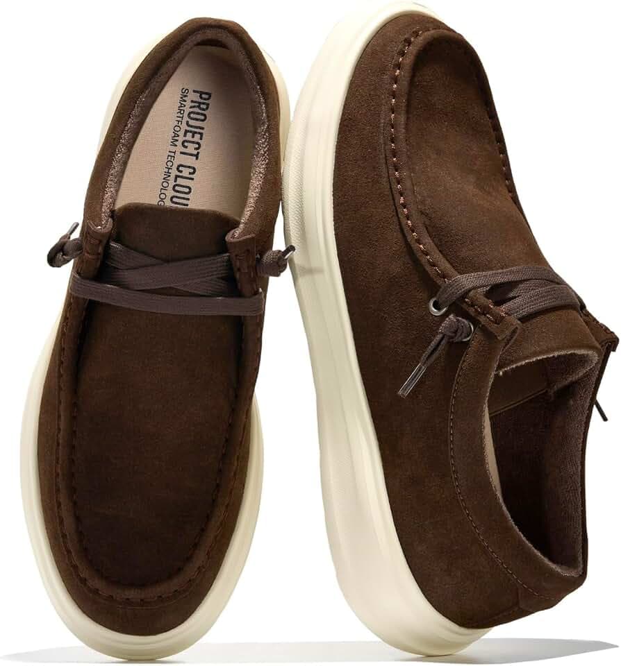 Project Cloud Genuine Leather Loafers for Men - Non-Slip Mens Shoes (Dante)
